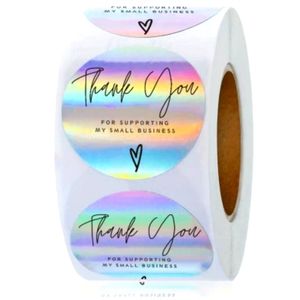 500 roll of new thank you stickers